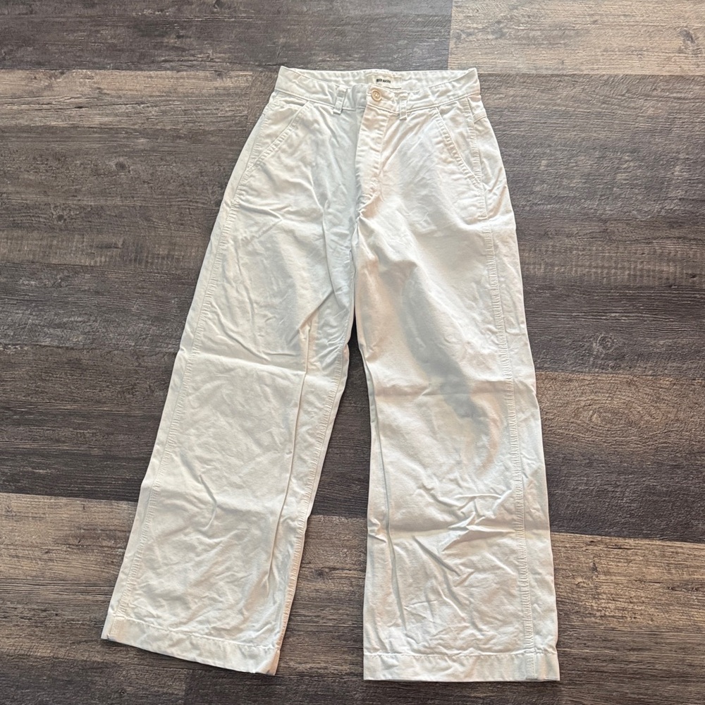 Women’s wide leg buck mason White Casual Pants